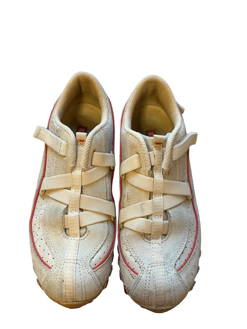 Vintage Y2K Archive Blokette Diesel Explorer Suede Moto Trainers - Tan Red